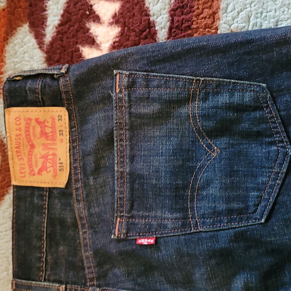 Men's Levis 514 Dark Wash Denim